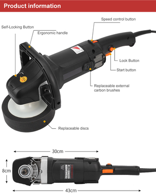 Professionele auto verf wassen en slijpen 21mm DA Dual Action Auto Polijsten Machine