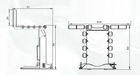 Max. Wieldiameter 1000mm Pneumatische 80kgs Wiel Lift voor Wiel Balancing Machine