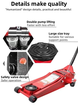 Automobiele banden reparatie 3 ton dubbele pomp laag profiel hydraulische vloer Jack Alibaba PRO