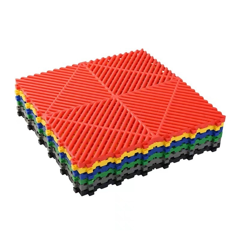 Rigid Interlocking Garage Floor Tiles for Car Detailing Shop Dirt Resistant Functie