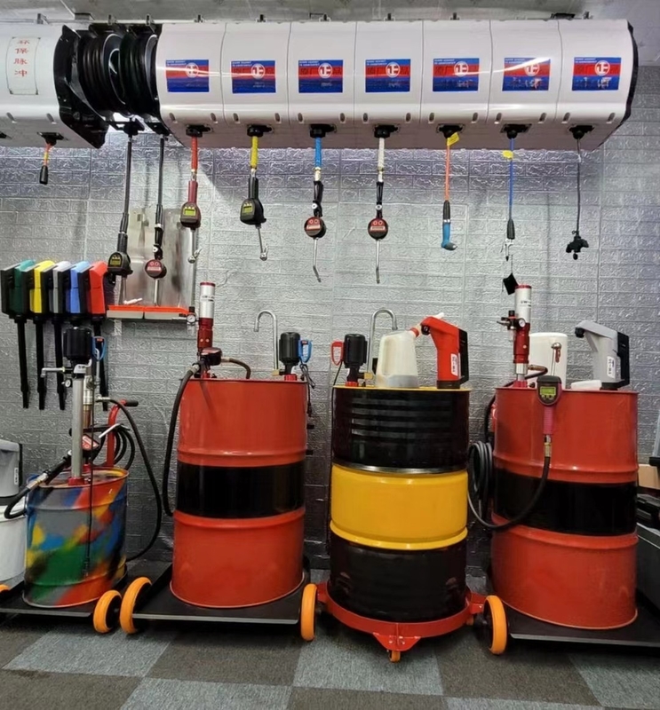 600cc luchtbeheerde drukkolf trommelvat motor motor smeermiddel pneumatische olie-overdracht pomp met teller