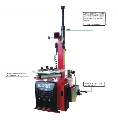 Motorvermogen 750W-1100W bandwisselaar en wielbalansator combinatie voor reparatie van autobanden
